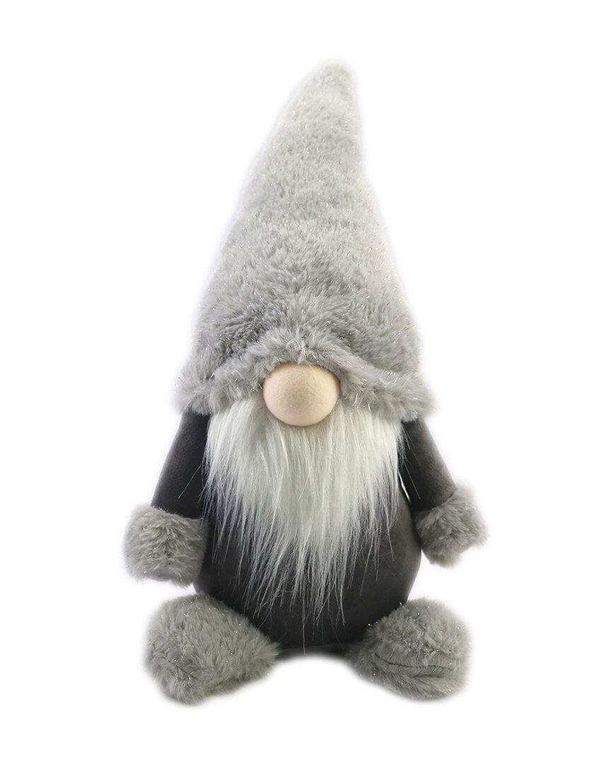 G.t. Direct Corporation Gt Direct 17.7in Decorative Standing Gnome In Grey