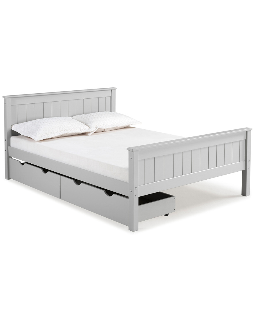 Alaterre Harmony Full Wood Platform Bed With Storage Drawers