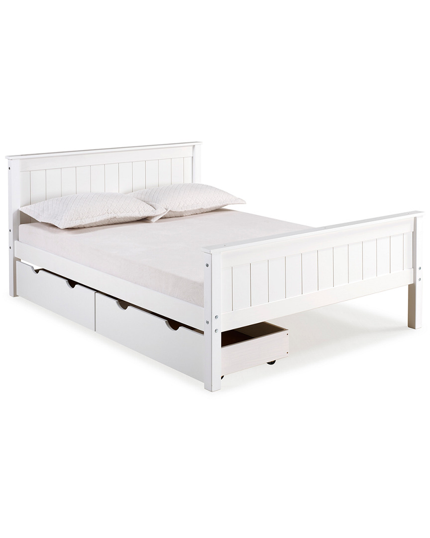 Alaterre Harmony Full Wood Platform Bed With Storage Drawers