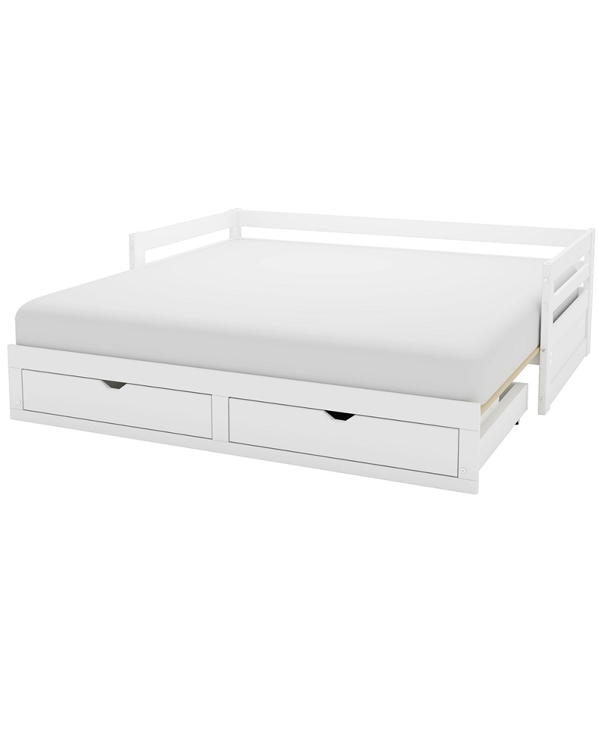 Alaterre Jasper Twin To King Extending Day Bed With Storage Drawers