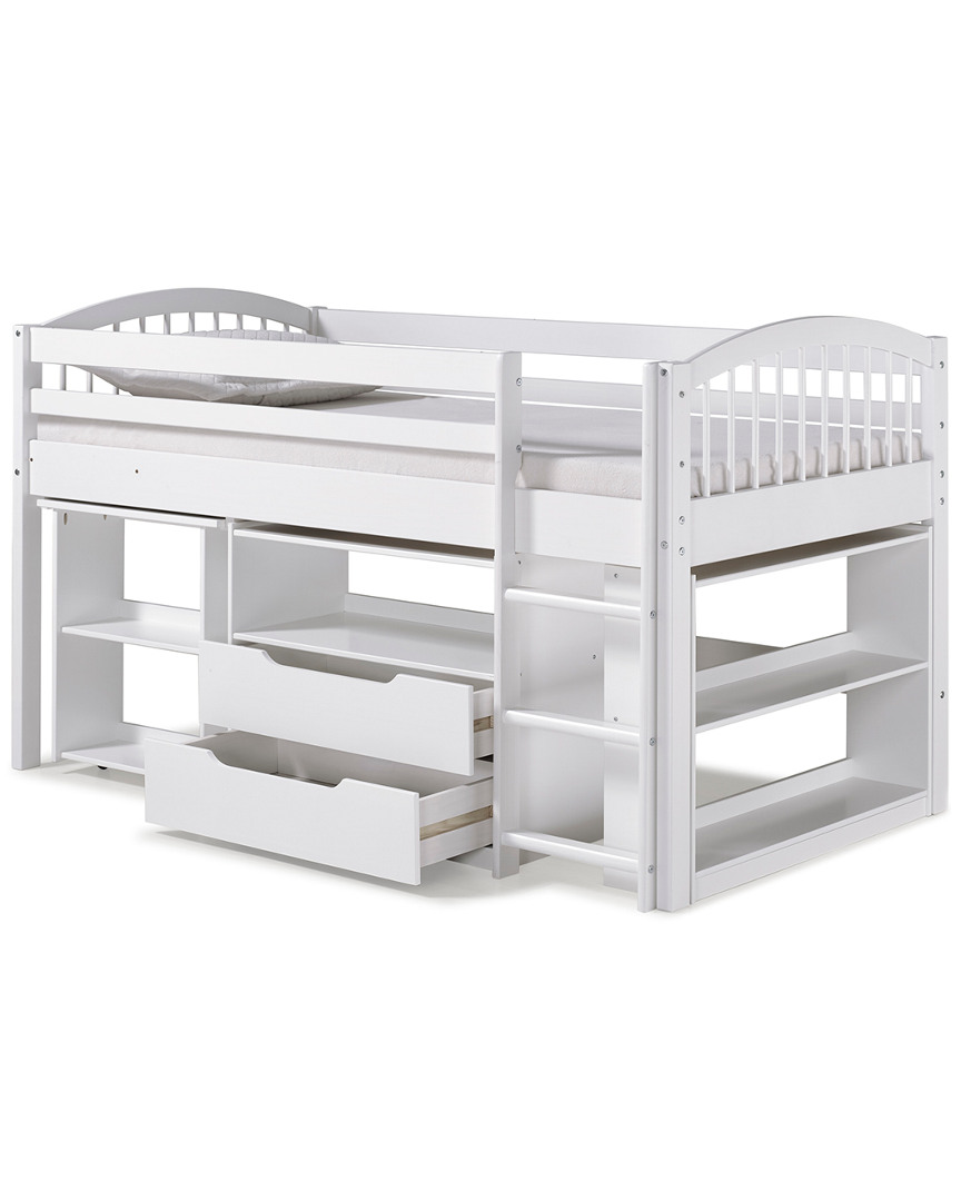 Alaterre Addison Wood Junior Loft Bed With Storage Drawers