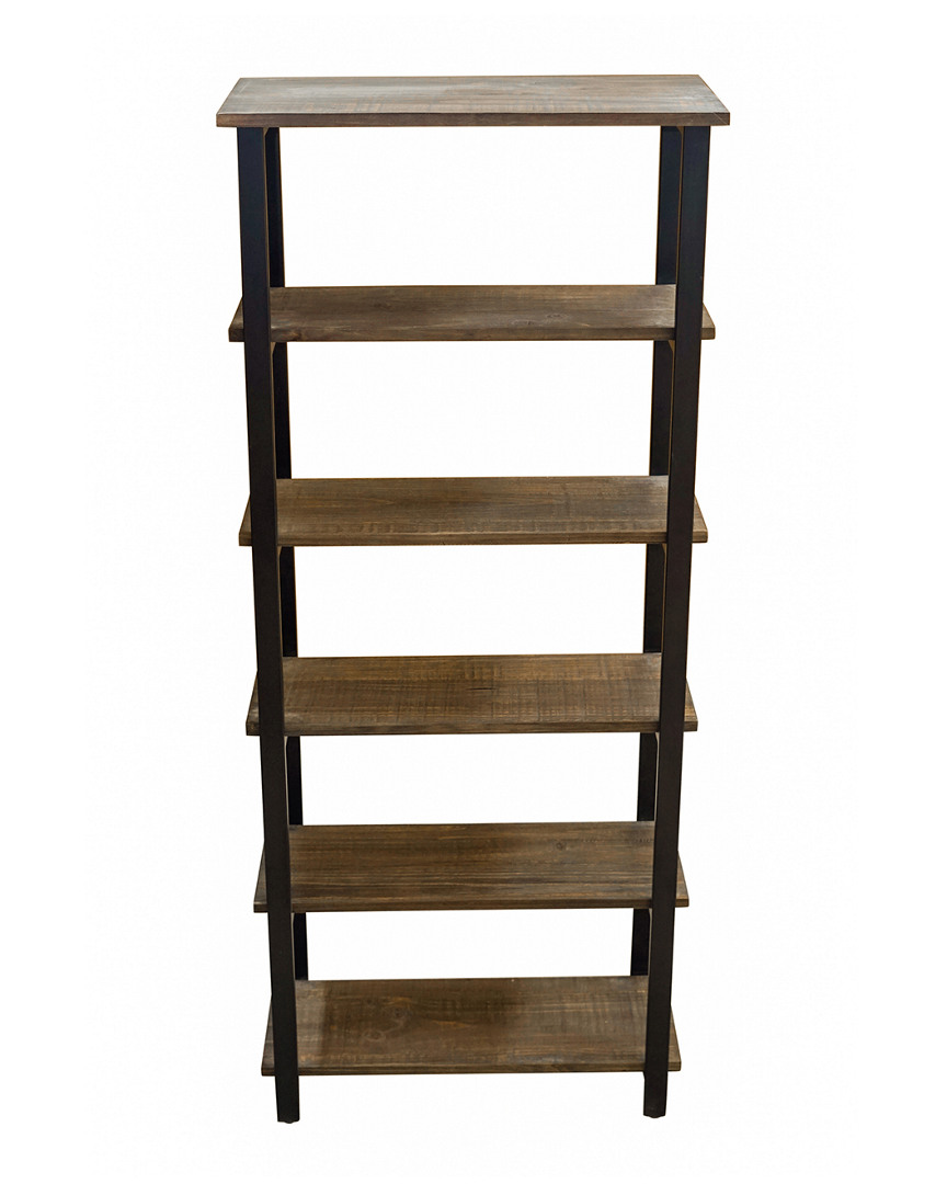Alaterre Pomona 70inh 5-shelf Metal And Solid Wood Bookcase