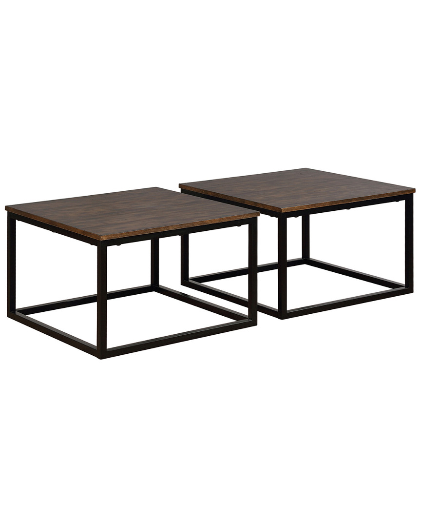 Alaterre Arcadia Acacia Wood Set Of 2 Rectangle Coffee Tables