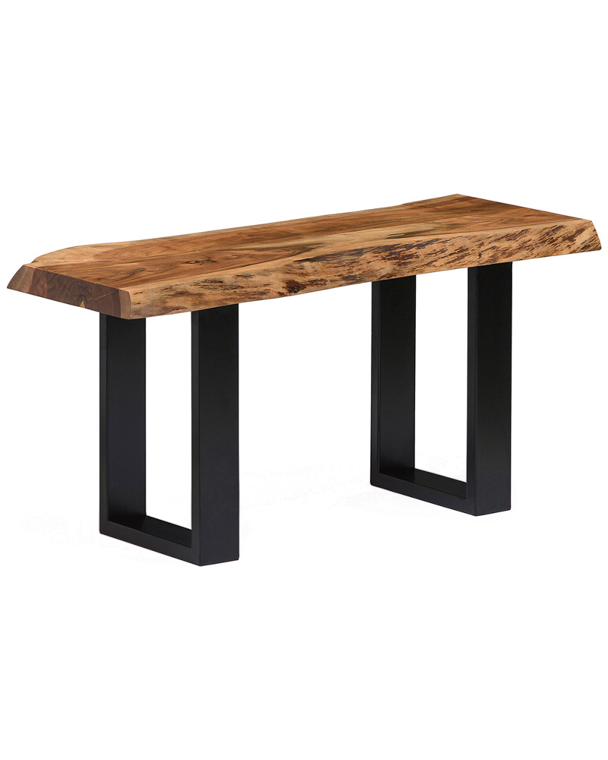 Alaterre Alpine Natural Live Edge Wood 36in Bench