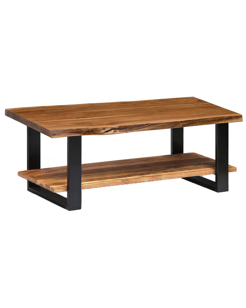 Alaterre Alpine Natural Live Edge Wood Large Coffee Table