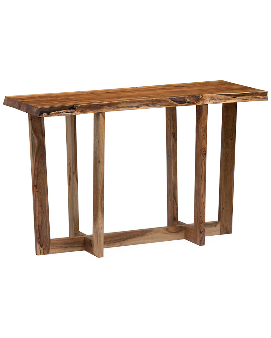 Alaterre Berkshire Natural Live Edge Wood Media Console Table