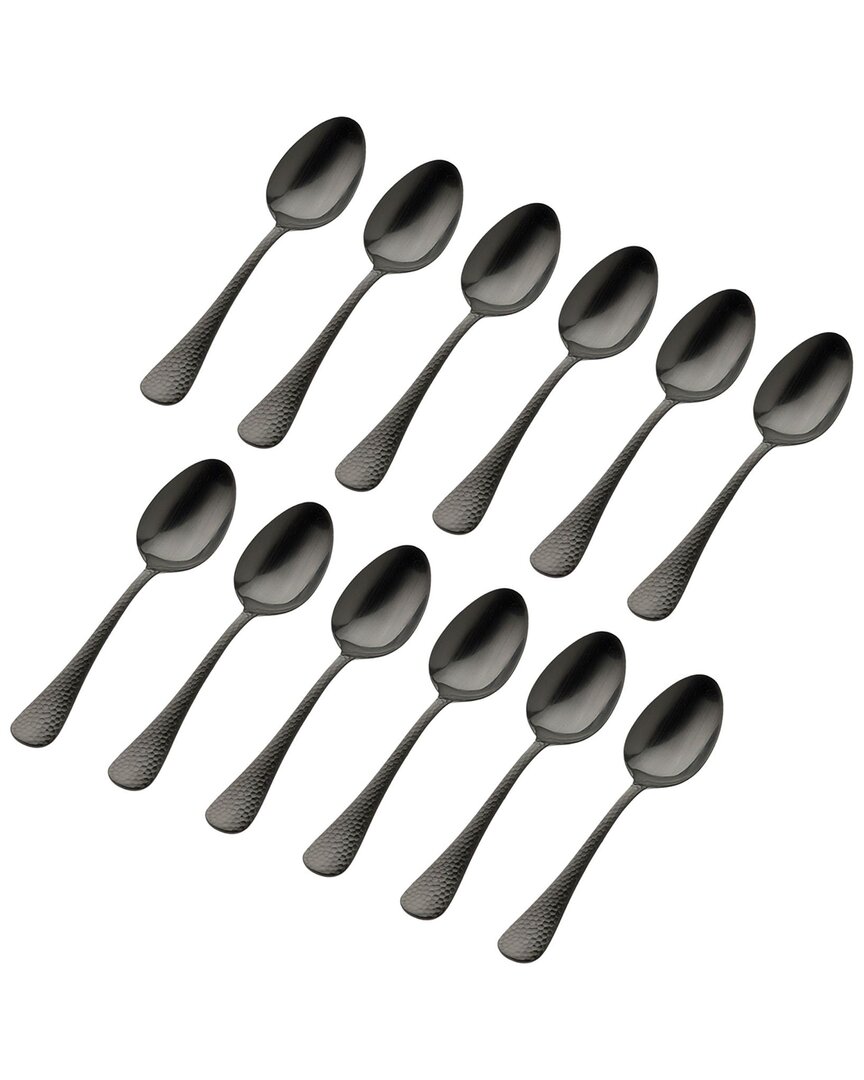Godinger Set Of 12 Salem Matte Black 18/0 Stainless Steel Tablespoon