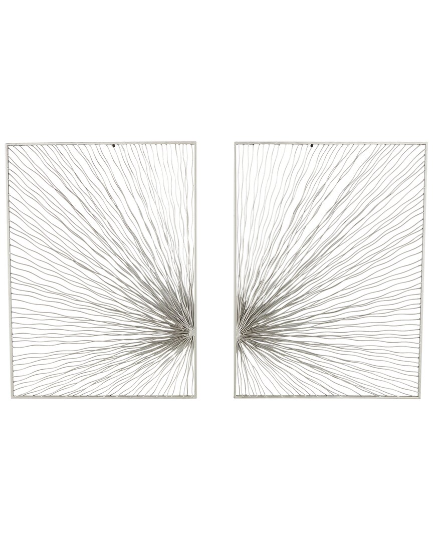 Peyton Lane Set Of 2 Wall Art Pieces In Silver