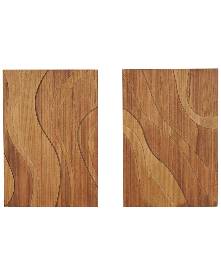 Peyton Lane Set Of 2 Wall Art Pieces In Brown