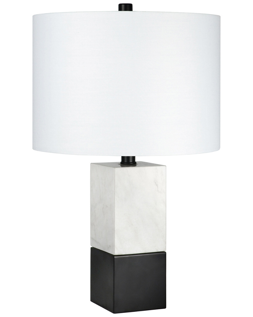Abraham + Ivy Lena Cararra-style Marble Table Lamp In Multi