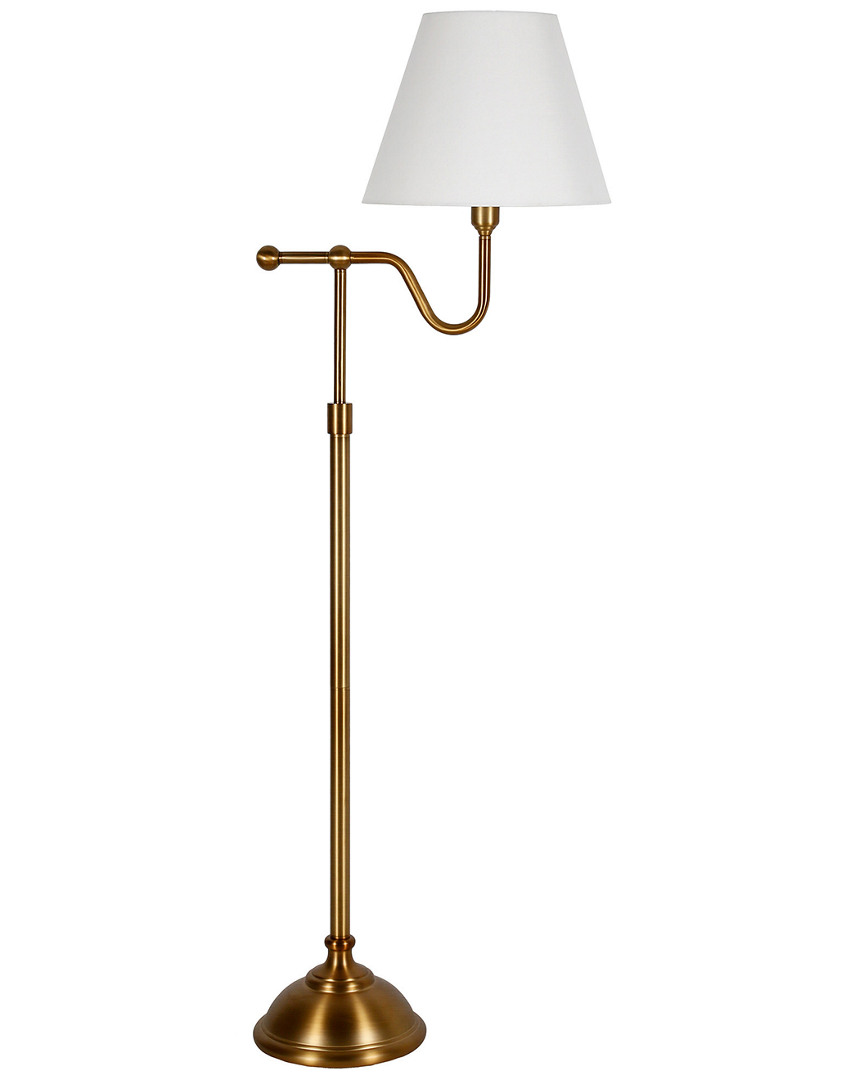 Abraham + Ivy Wellesley Brass Floor Lamp With Empire Shade In Gold