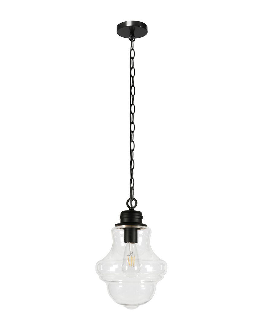 Abraham + Ivy Annie & Clear Glass Pendant In Black