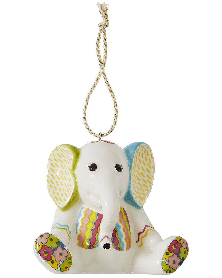 Spode Kit Kemp Jambo Elephant Patchwork Ornament In Multi