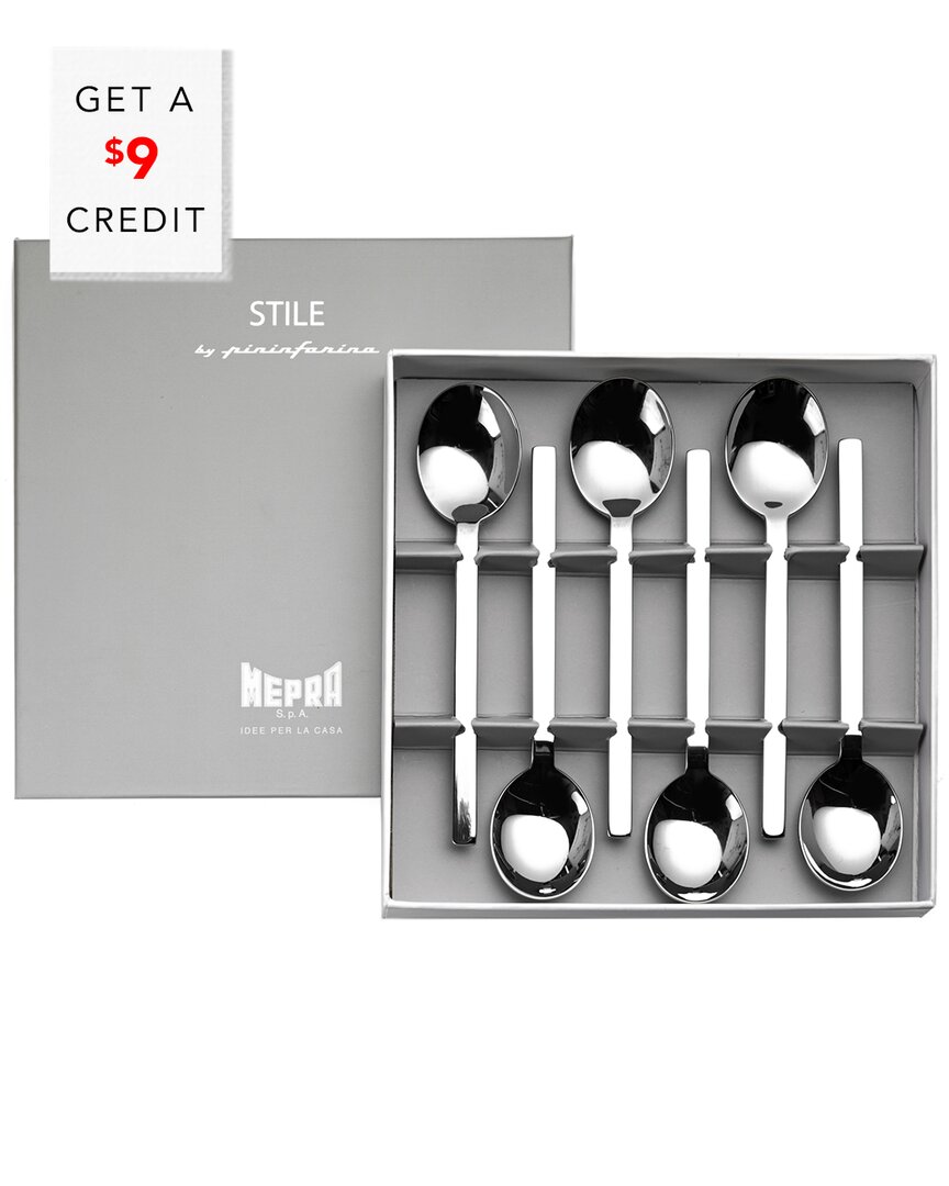 Mepra Gift Box 6pc Coffee Spoons With $9 Credit