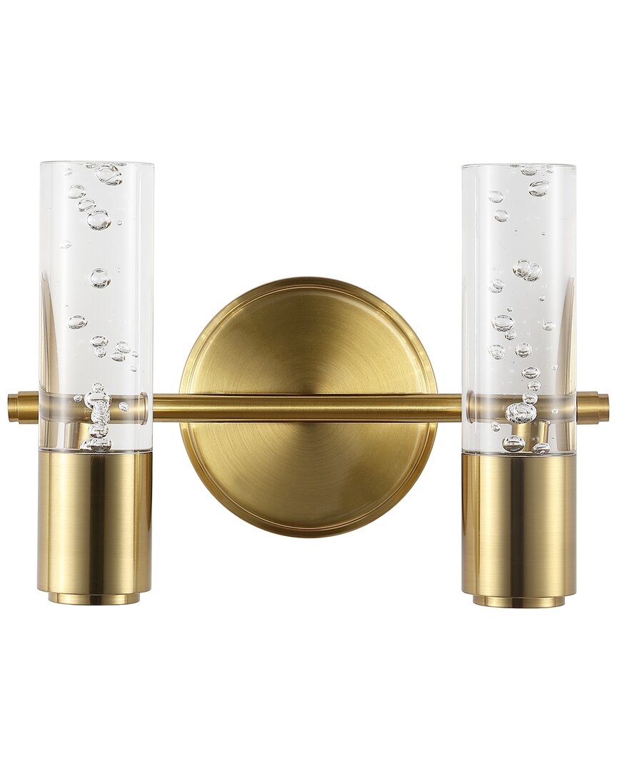 Jonathan Y Bolha Bubble 2-light Led Vanity In Brass