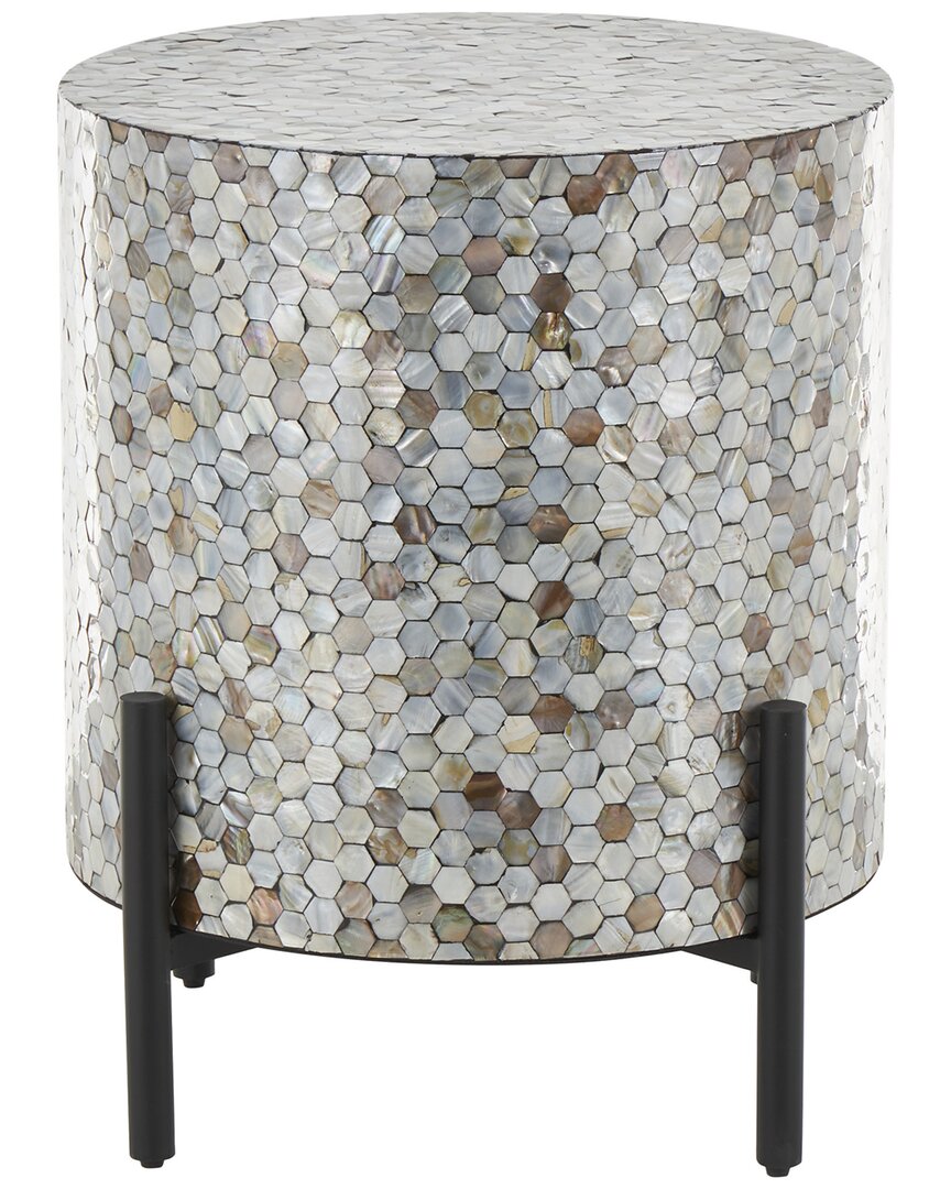 Peyton Lane Handmade Abstract Mother-of-pearl Inlay Accent Table