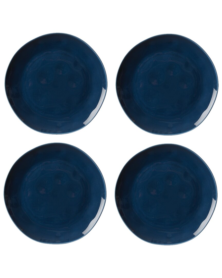Lenox Bay Colors Dinner Plates, Set Of 4 In Blue