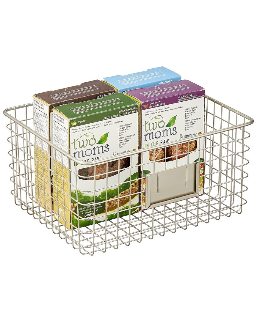 M DESIGN M DESIGN SET OF 4 WIRE BASKETS IN SATIN WITH TAG HOLDER