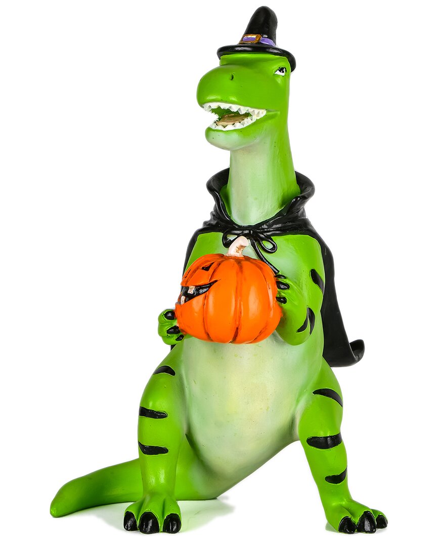 National Tree Company 10in Halloween Green Dinosaur Tabletop Decor