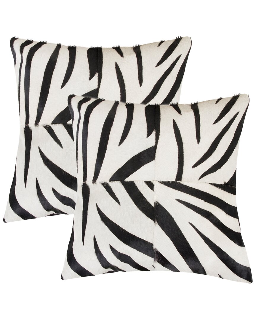 Natural Group Pack Of 2 Torino Togo Quattro Pillow In Black