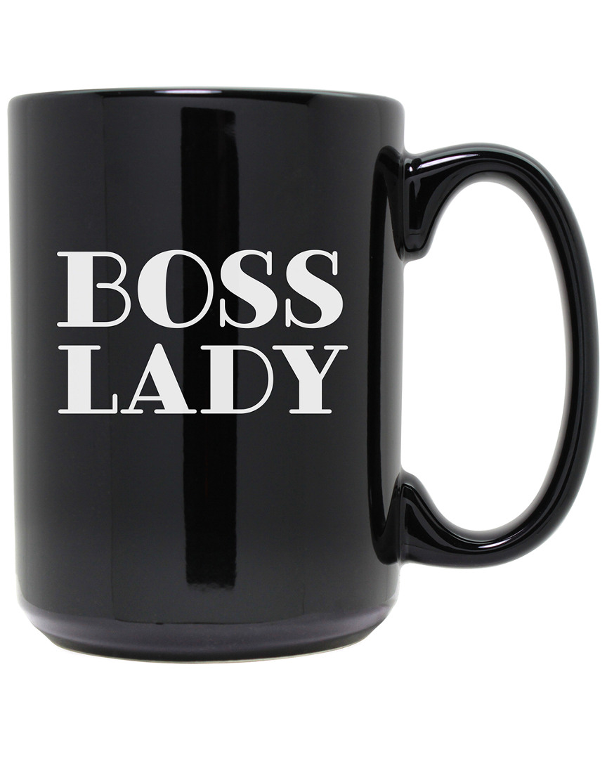 Susquehanna Glass Boss Lady Etched Black Mug