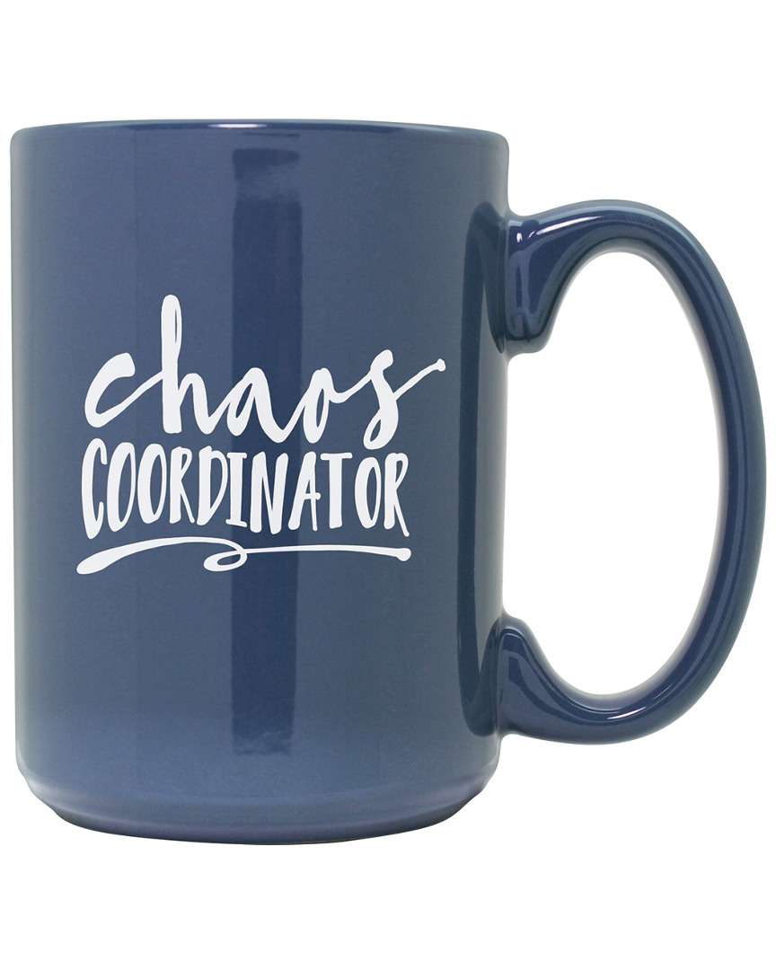 Susquehanna Glass Chaos Coordinator Etched Steel Blue Mug