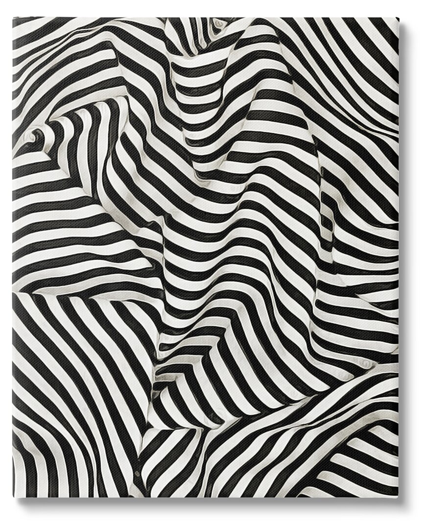 Shop Stupell Folded Striped Drapery Pattern Canvas Wall Art By Ashley Aldridge
