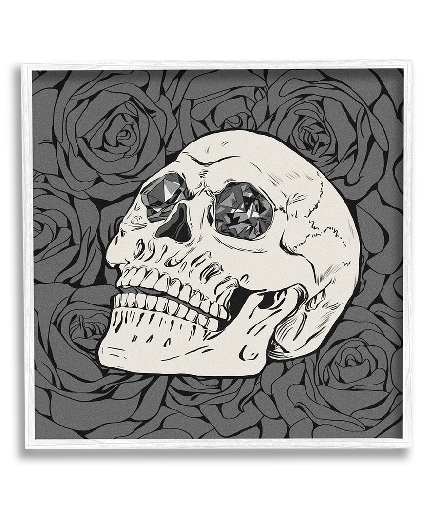 Stupell Crystal Eyes Skull Goth Roses Wall Plaque Wall Art By Ziwei Li