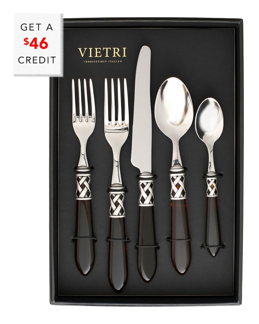Vietri Aladdin Antique 20pc Flatware Set With $46 Credit In Multicolor