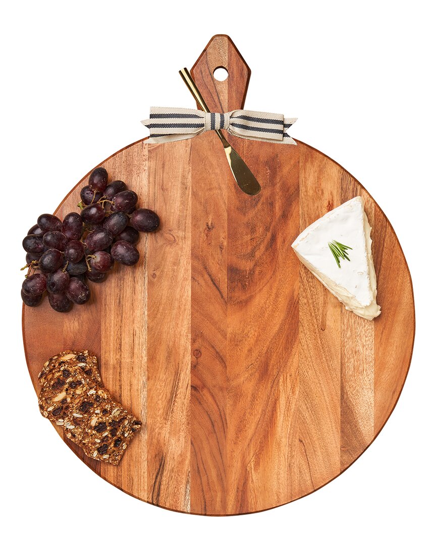 Maple Leaf At Home 20x16 Acacia Heirloom Board & Spreader In Beige