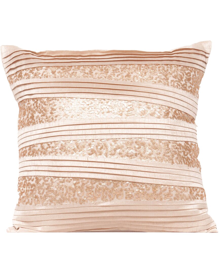 Harkaari Throw Pillow With Sequins In Gold