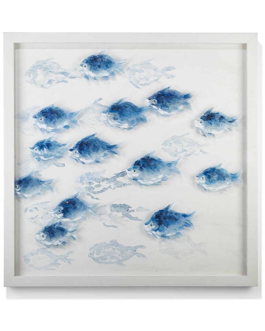 Shop Tozai Home School Of Fish Hand-painted Wall Art