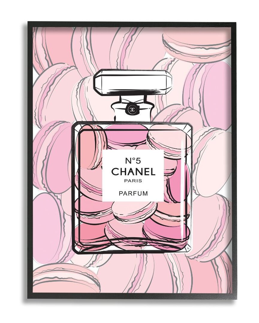 Stupell Pink Macaron Dessert Perfume Fashion Bottle Wall Art