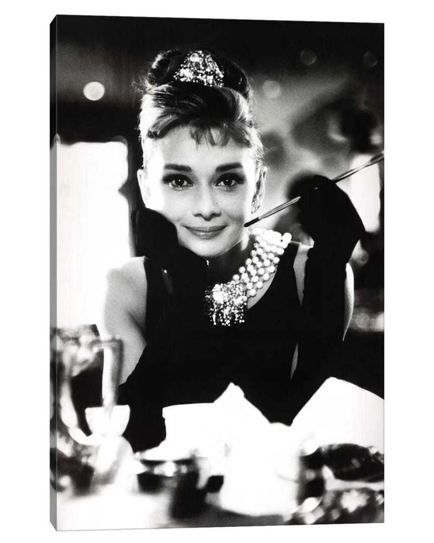 Icanvas A Smiling Audrey Hepburn By Radio Days Wall Art