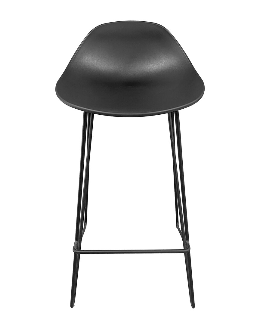 Pangea Home Set Of 2 Albert Barstools In Black