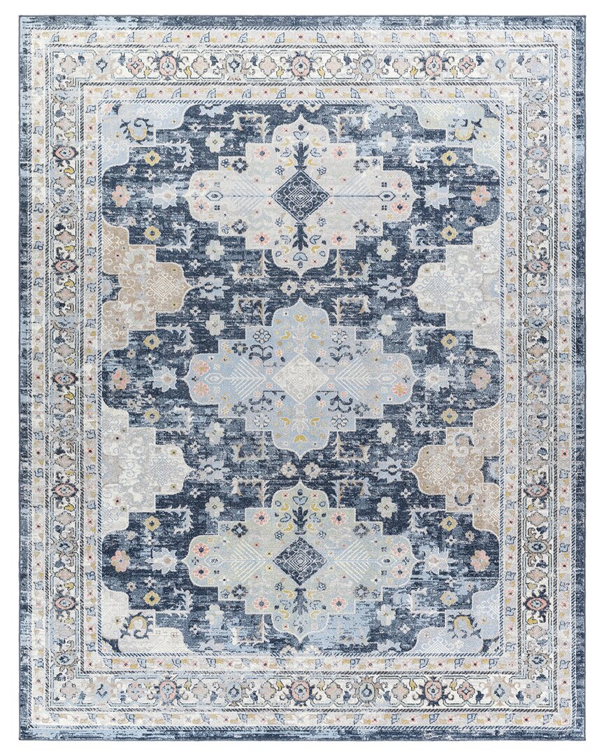 Shop Surya Lavadora Machine-washable Rug In Blue