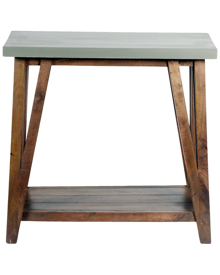 Alaterre Brookside 30inw Wood With Concrete-coating Console/media Table