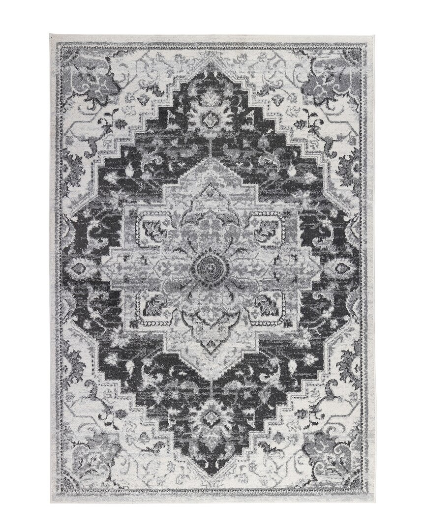 Ar Rugs Alexandria Yana Medallion Runner Rug In Gray