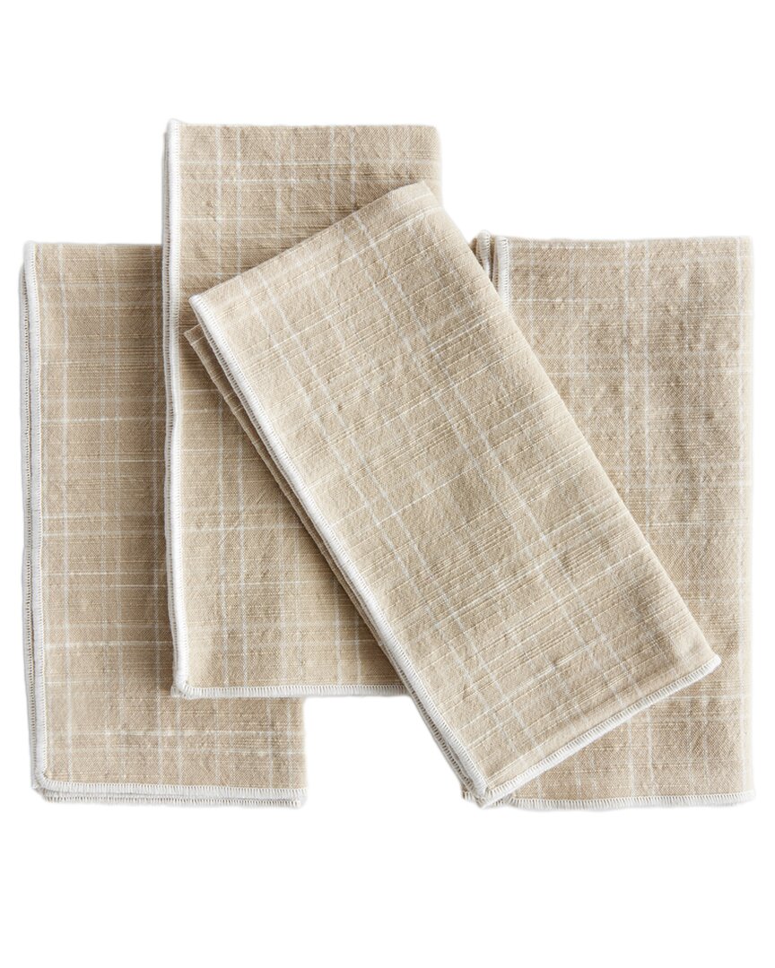 Napa Home & Garden Set Of 4 Avery Napkins In Taupe