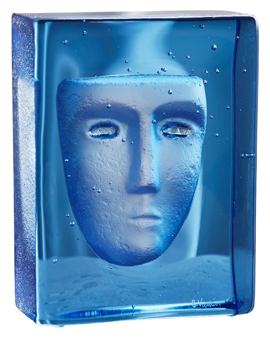 Kosta Boda Azur Frost Glass In Blue