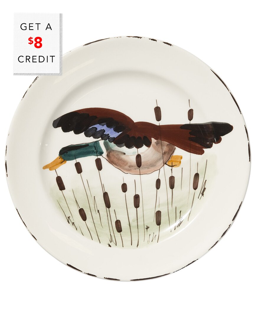 Vietri Wildlife Mallard Dinner Plate With $6 Credit