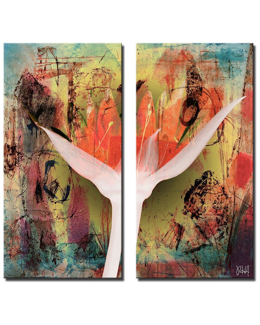 Ready2hangart Painted Petals Xxvb 2pc Canvas Wall Art By Tristan Scott