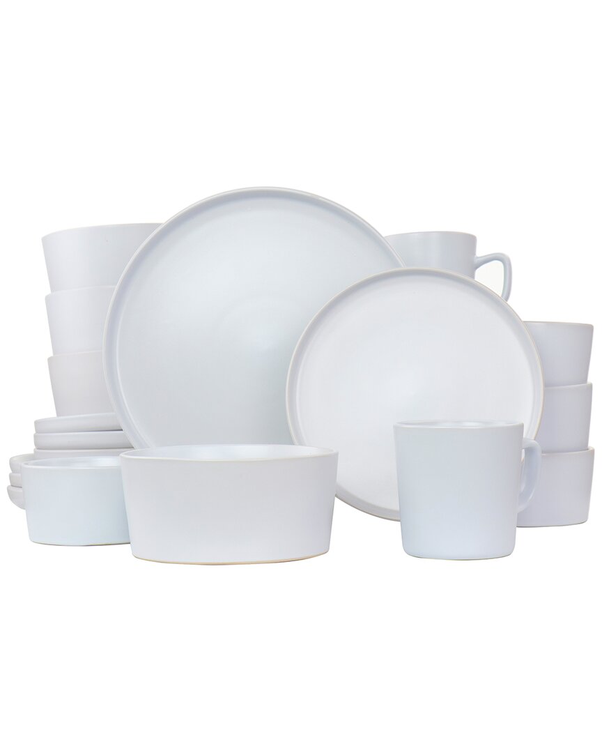 Elama Luxmatte 20pc Dinnerware Set In White