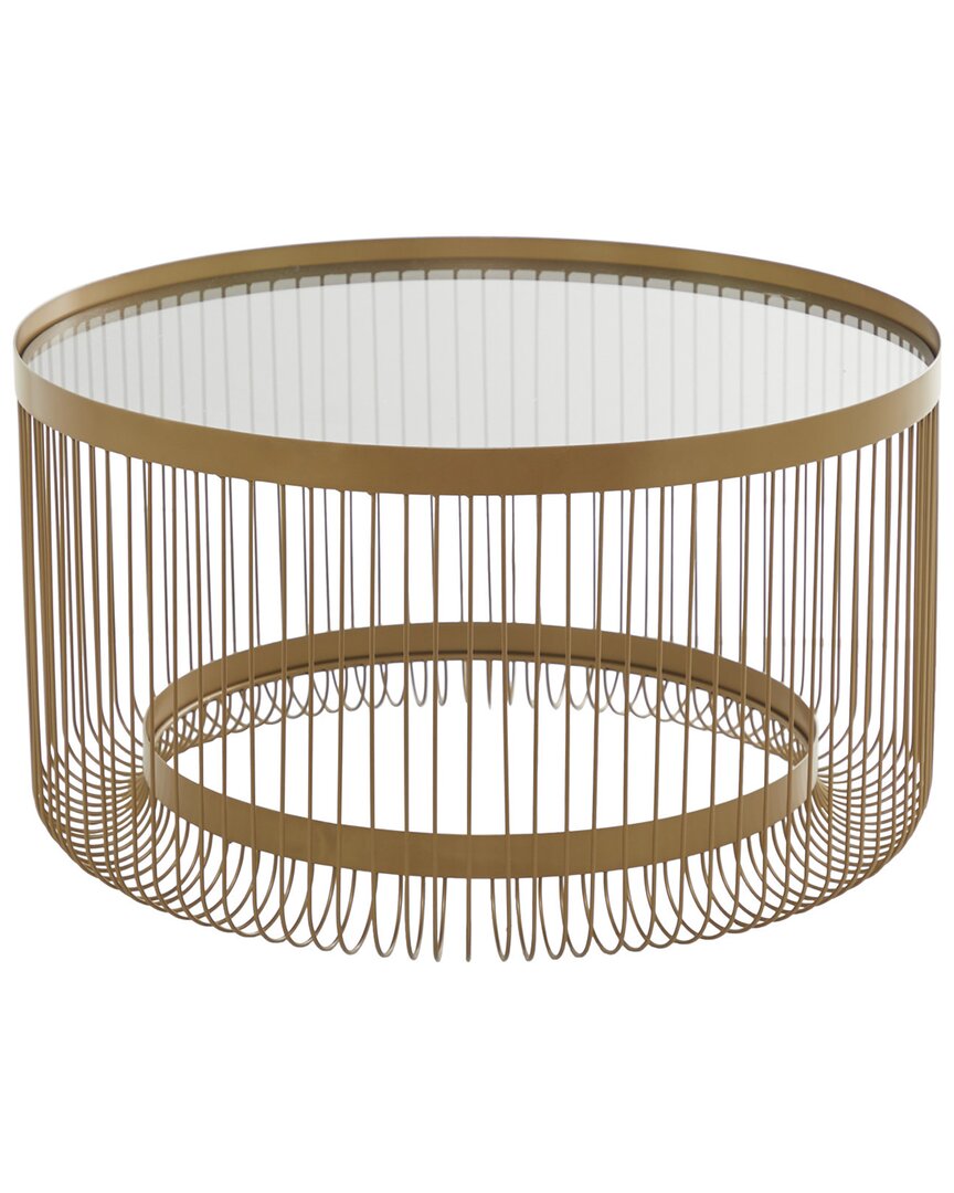 Peyton Lane Iron Contemporary Coffee Table In Gold
