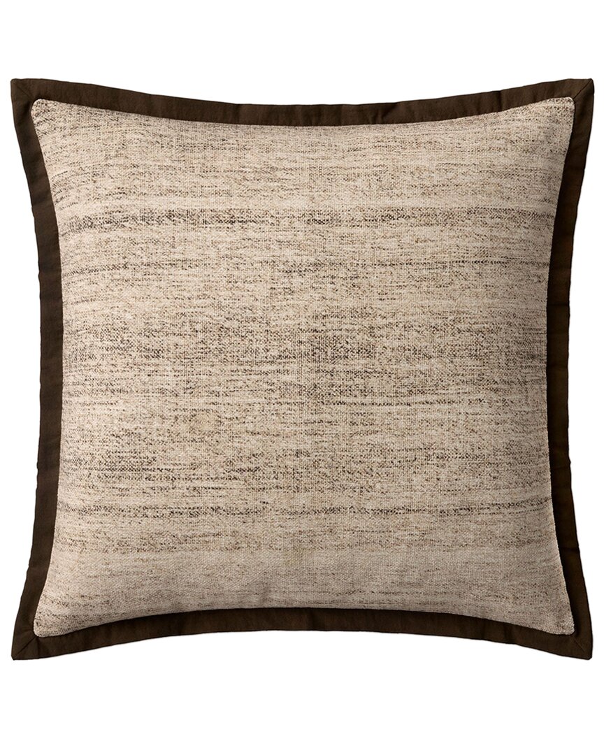 Loloi Ii Loloi 22x22in Pillow Cover With Down Insert In Brown
