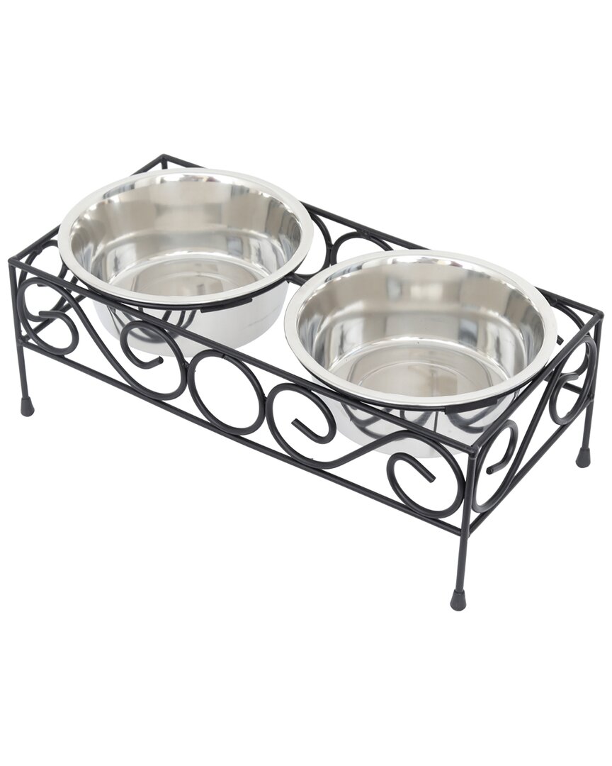 Iconic Pet Medium Elevated Wired Pet Double Diner