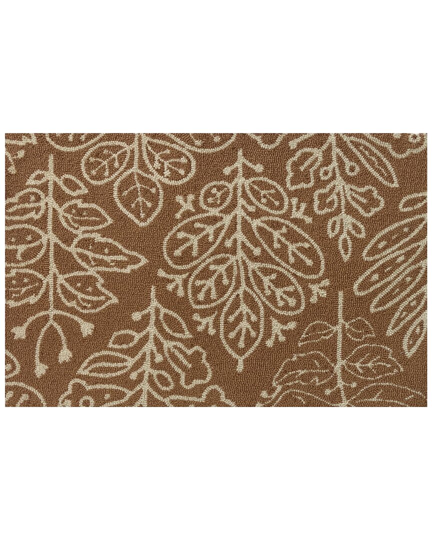 The Rug Market Botanical Tile Indoor/outdoor Doormat In Brown