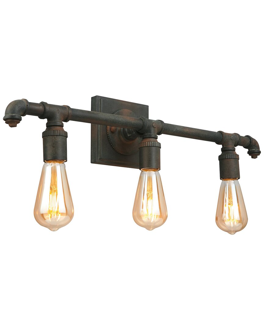 Eglo Wymer 3 Light Open Bulb Bath/vanity Light With Zinc Finish