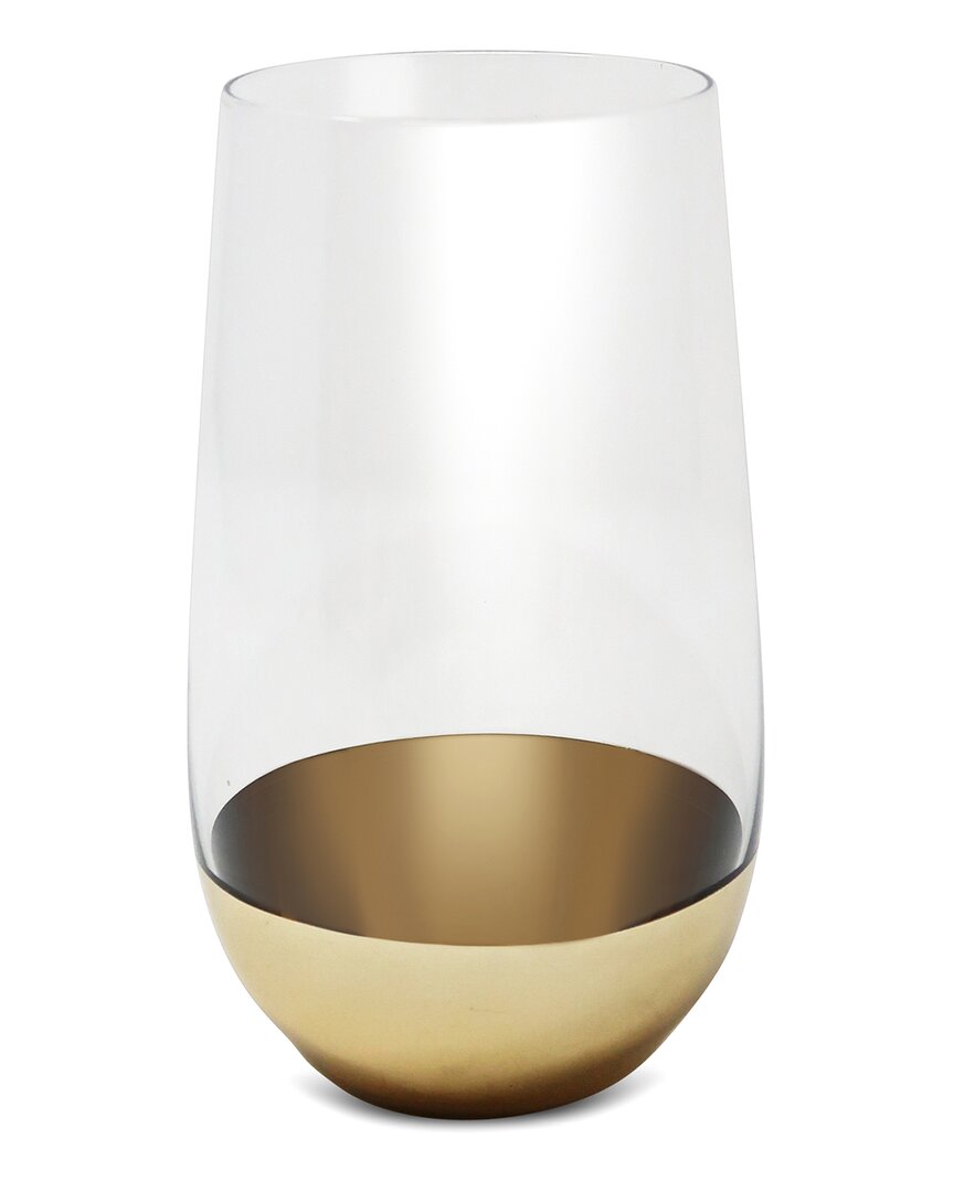 Vivience Set Of 6 Highball Glasses With Bottom Detail