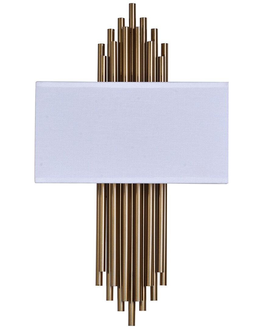 Bethel International Metal Wall Sconce With Fabric Shade